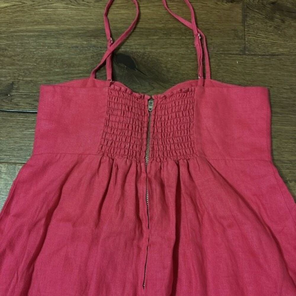 Reformation pink linen midi dress 2 - Picture 3 of 7